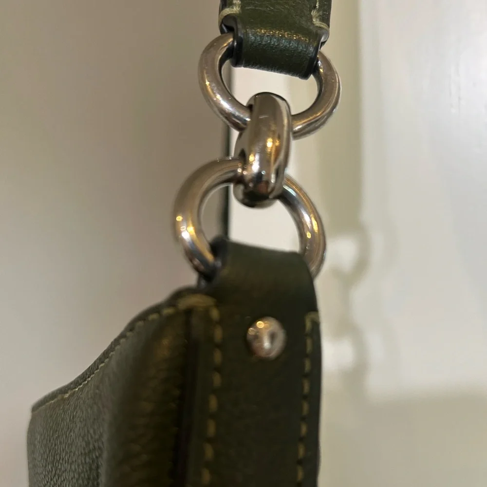 Coach Skylar Hobo Pebble Leather Handbag Cargo Green - Picture 4 of 11